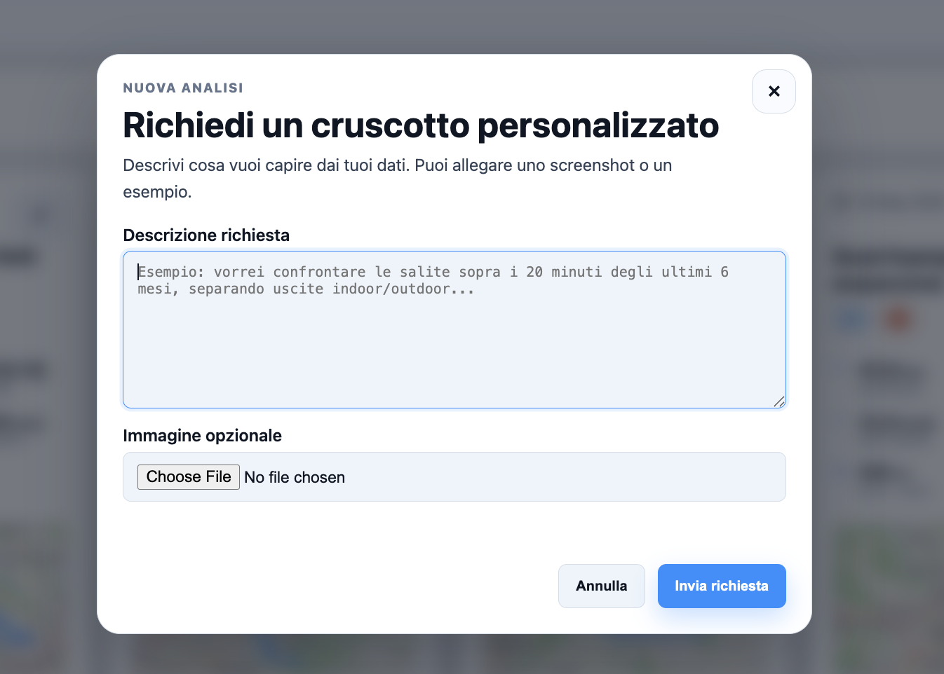 Richiesta nuova analisi